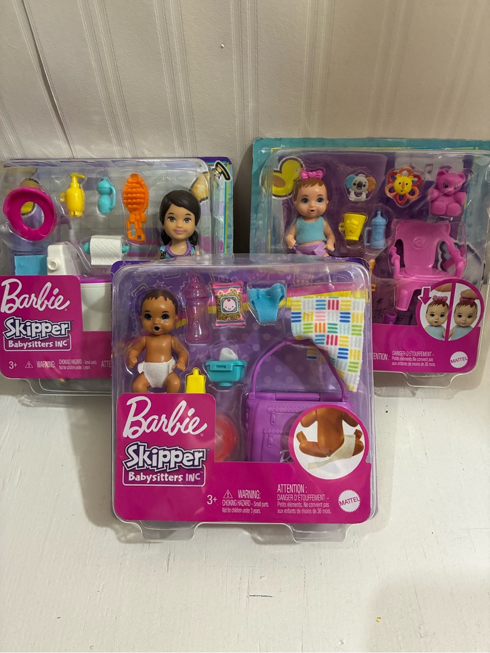 Barbie Skipper Babysitters Inc play sets includes all 3 Sets